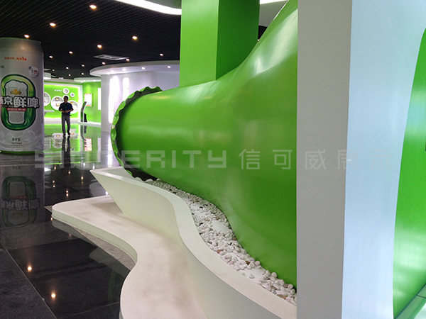 燕京啤酒展廳設計現場(chǎng)圖